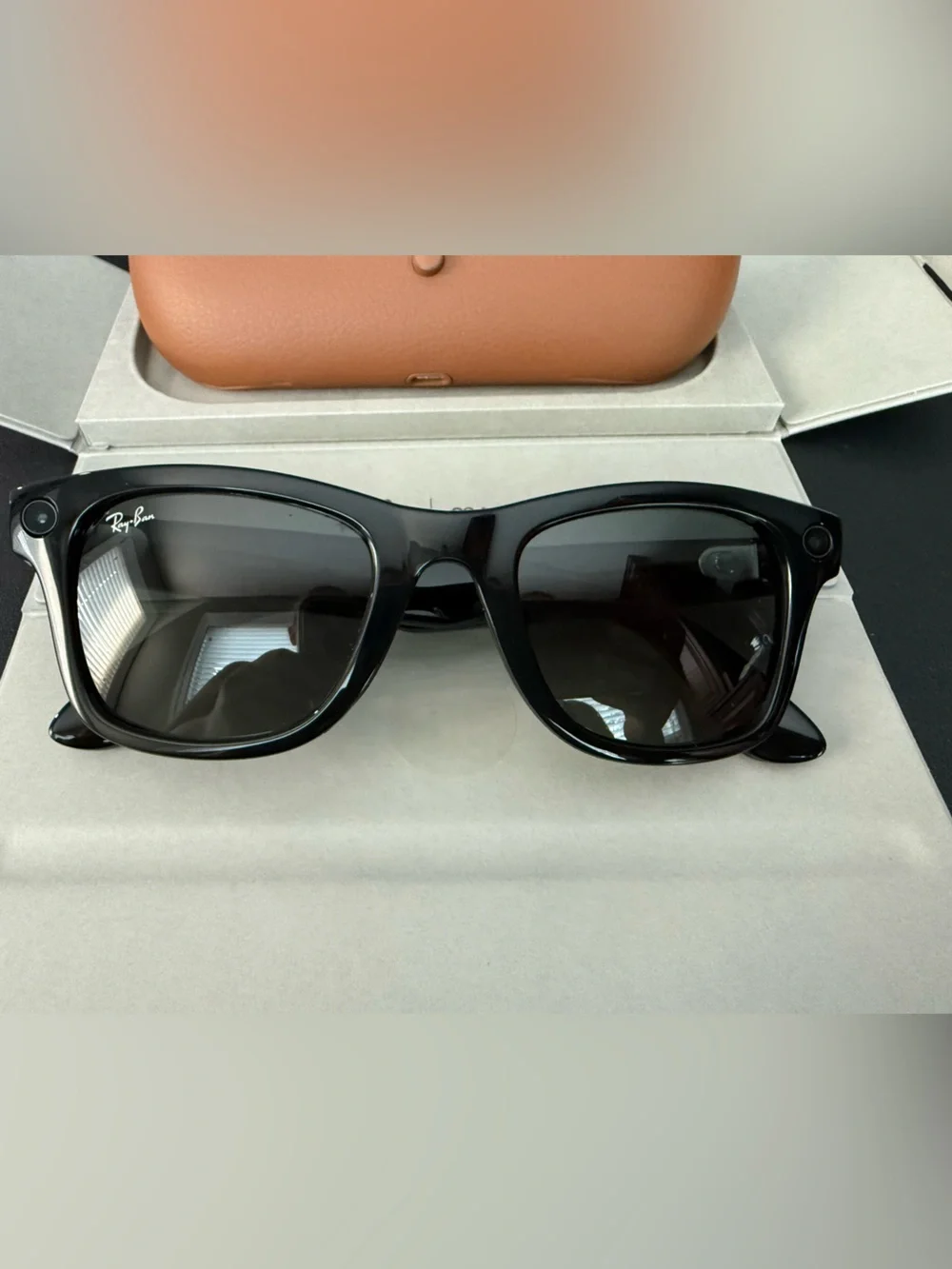 Ray-Ban Wayfarer META Sunglasses - Black Frame with Green Lenses